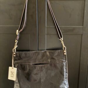 HOBO Dark Brown Leather Crossbody Bag